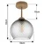 BRILAGI - LED plafonski luster R GLASS 1xE27/60W/230V O 18 cm bež/zadimljeno siva