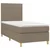 Vidaxl Box spring postelja z vzmetnico taupe 90x190 cm blago
