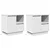 Noćni ormar 2 pcs Bijelo 50 x 34,5 x 50 cm. Konstruirano drvo