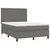 Vidaxl Box spring postelja z vzmetnico siv 140x200 cm umetno usnje