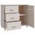 vidaXL Komoda bela 90x40x80 cm trdna borovina