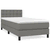 shumee Box spring postelja z vzmetnico temno siva 90x200 cm blago