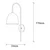 Hanah home Zidna lampa E27 Socket, Crna