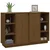 Vidaxl Komoda medeno rjava 120x35x80 cm trdna borovina