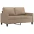 4-dijelni set sofa s jastucima boja cappuccina od umjetne kože