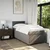Vidaxl Box spring postelja z vzmetnico taupe 100x200 cm blago