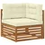 Set vanjskih sofa 4 kom. Prirodna i krem