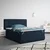 Boxspring Krevet Palace 160/200 cm , tamnoplava