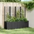 Vrtna sadilica s rešetkom crna 160 x 40 x 140 cm PP