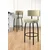 Hanah Home set od 6 barskih stolica Wosa, krem tkanina Babyface, crne metalne noge