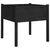 Vrtne sadilice 2 kom crne 70 x 70 x 70 cm od masivne borovine