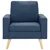 2-dijelni set sofa od tkanine plavi