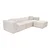 Atelier del Sofa Ugaona garnitura Lora 193x65x303cm Svetlobraon