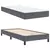Vidaxl Postelja boxspring z vzmetnico Temno siva 100 x 200 cm Žamet