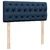 Vidaxl Box spring postelja z vzmetnico moder 120x200 cm blago