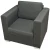 Trodijelni set sofa od tkanina tamnosivi
