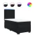 vidaXL Box spring postelja z vzmetnico črna 100x200 cm žamet