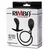 Rimba Latex Play Inflatable Curved Anal Plug with Pump Black