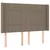 vidaXL LED posteljno vzglavje taupe 147x16x118/128 cm blago