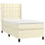 Krevet box spring s madracem LED krem 90x200 cm od umjetne kože