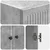 Set ormara 2 pcs Betonska siva 66 x 34,5 x 90 cm