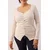 Trendyol Curve Ženska bluza Tbbaw26Af00029, Bež
