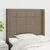 Vidaxl Vzglavje z ušesi taupe 83x16x118/128 cm blago
