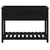 Sadilica s policom crna 111,5x54x81 cm od masivne borovine