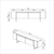 Hanah Home TV Komoda Yildiz, 180x50x30 cm, Belo-Crna