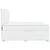 Vidaxl Box spring postelja z vzmetnico bela 180x200 cm umetno usnje