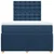 Vidaxl Box spring postelja z vzmetnico moder 120x200 cm blago