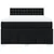 Vidaxl Box spring posteljni z vzmetnico črn 140x190 cm blago