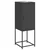 Visoka komoda crna 36x39x107 cm čelična