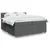 Vidaxl Box spring postelja z vzmetnico temno siva 200x200 cm blago