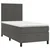 vidaXL Box spring postelja z vzmetnico temno siva 90x200 cm žamet