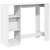 Barski stol s policom bijeli 124x46x103,5 cm konstruirano drvo