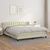 Vidaxl Box spring postelja z vzmetnico krem 180x200 cm umetno usnje