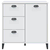 Komoda VIKEN bijela 80 x 40 x 80 cm od konstruiranog drva