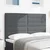 Vidaxl LED glava postelje z LED lučmi Temno siva 144 cm blago