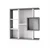 Hanah Home polica za knjige Yegane, 70,9 cm, bela / antracit