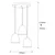 Opviq Luster Tattoo-6168, 44x125 cm, 3xE27, Crni