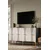 Hanah Home komoda Slim 150, 150 cm, antracit / travertin / zlatna