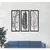 WallXpert metalni zidni ukras 5250, tri lista u 3 uramljena panela, 94 x 75 cm, crni