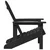 Adirondack stolica Crna 82 x 74 x 92 cm HDPE
