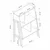 Hanah Home polica za knjige Venaro Small, 60 cm, bela / orah