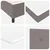 Vidaxl LED Box Spring Postelja z blazino Taupe 80 x 200 cm blago