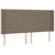 Vidaxl LED posteljno vzglavje taupe 203x16x118/128 cm blago