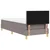 Vidaxl LED Box Spring Postelja z LED trakami Taupe 80 x 200 cm blago