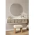 Hanah Home komoda Arex 120, 120 cm, bela / srebrna / travertin