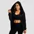 GymBeam Ženska dukserica Limitless Zip Up Black